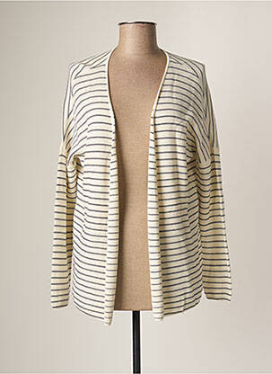 Gilet manches longues manches longues beige DES PETITS HAUTS femme