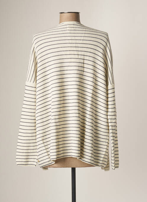 Gilet manches longues beige DES PETITS HAUTS pour femme