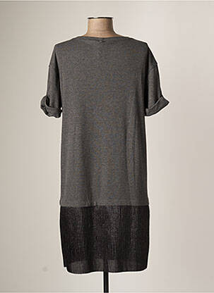 Robe mi-longue manches courtes manches courtes gris ET COMPAGNIE femme