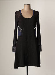 Robe pull col rond manches longues noir HUIT SIX SEPT femme