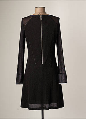 Robe pull col rond manches longues noir HUIT SIX SEPT femme