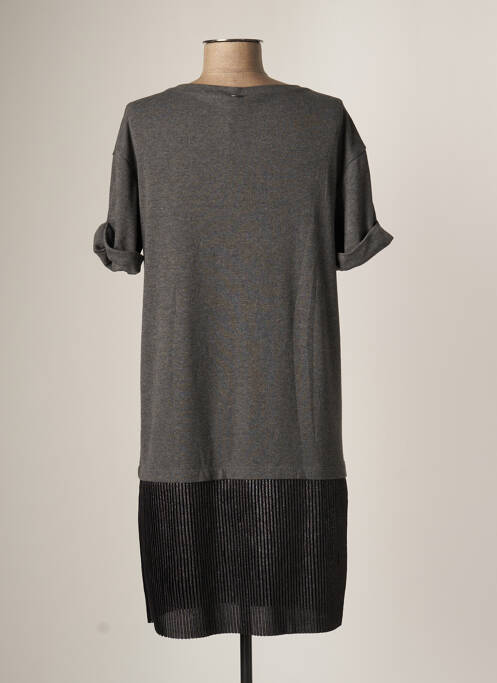 Robe mi-longue manches courtes manches courtes gris ET COMPAGNIE femme