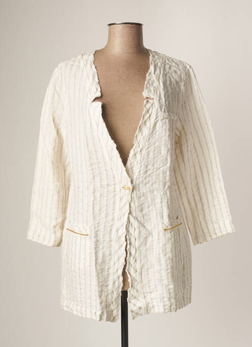 Veste casual coupe droite beige NANA NUCCI femme
