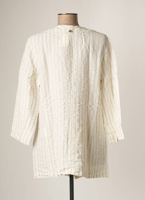 Veste casual coupe droite beige NANA NUCCI femme
