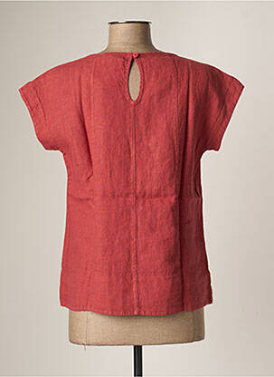 Blouse manches courtes manches courtes rouge BLANC BOHEME femme
