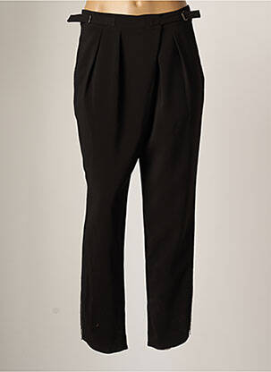 Pantalon droit stretch taille haute noir AMZ femme