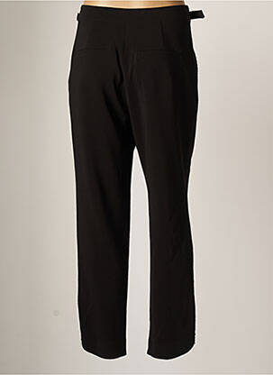 Pantalon droit stretch taille haute noir AMZ femme