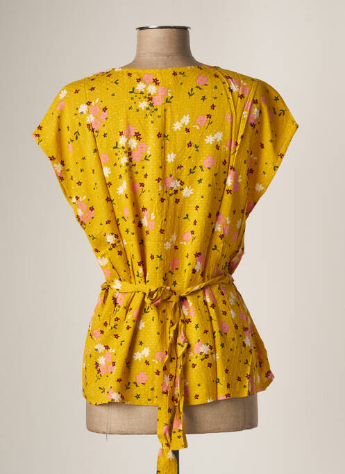 Chemisier manches courtes manches courtes jaune DES PETITS HAUTS femme