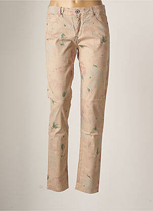 Pantalon slim stretch taille normale beige DENIM STUDIO femme