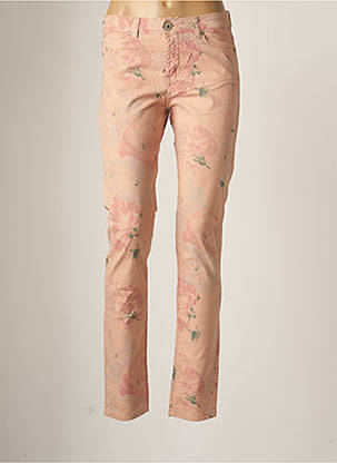 Pantalon slim stretch taille normale rose DENIM STUDIO femme