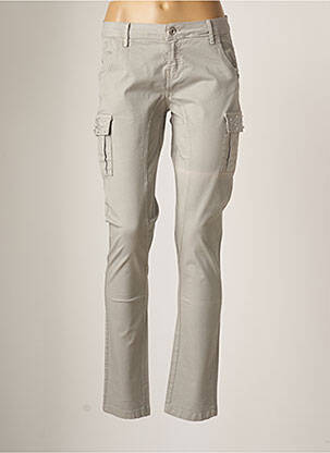 Pantalon cargo poches taille basse gris SO SOON femme