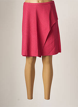 Jupe mi-longue stretch rose ZYGA femme