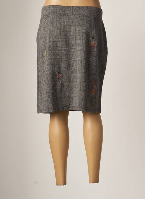 Jupe mi-longue gris AVENTURES DES TOILES pour femme