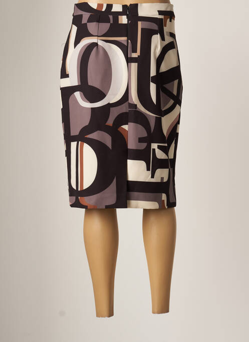 Jupe mi-longue gris POUSSIERE D'ETOLE pour femme