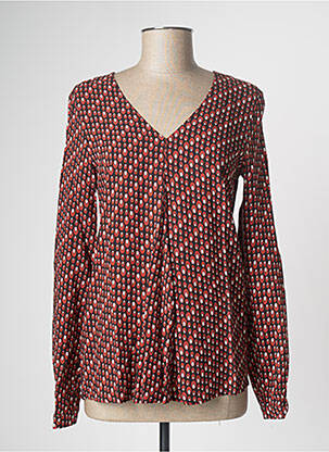 Blouse tissage popeline manches longues orange BEST MOUNTAIN femme