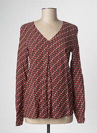 Blouse imprimé fantaisie manches longues orange BEST MOUNTAIN femme