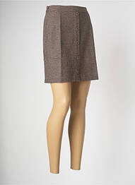 Jupe courte poches marron KILIBBI femme