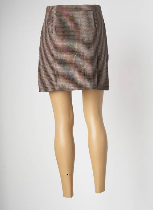 Jupe courte marron KILIBBI pour femme