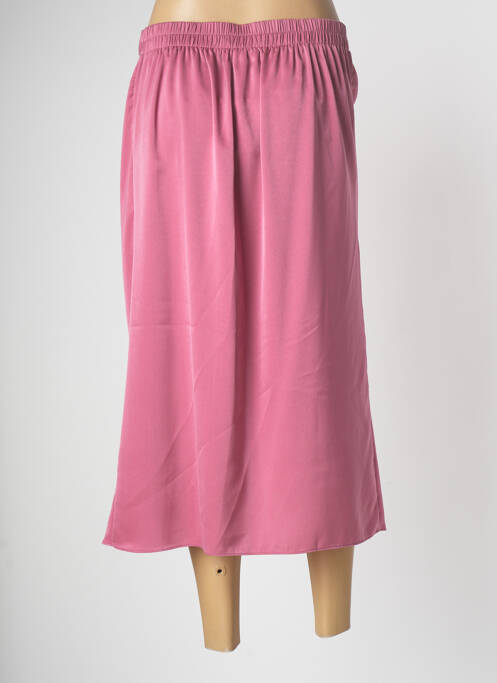 Jupe mi-longue rose AN' GE pour femme
