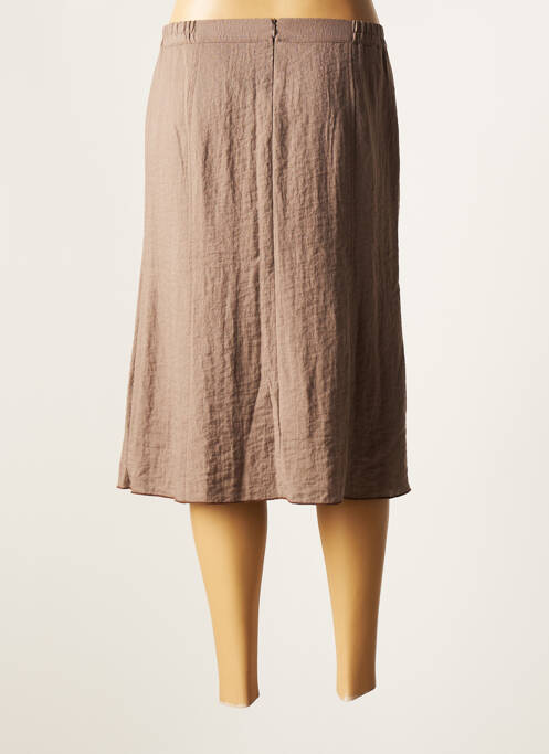 Jupe mi-longue marron TELMAIL pour femme