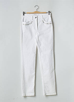 Jeans coupe droite blanc ZERRES pour femme