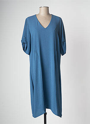 Robe mi-longue bleu FRANCK ANNA pour femme