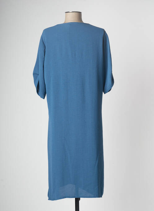 Robe mi-longue bleu FRANCK ANNA pour femme