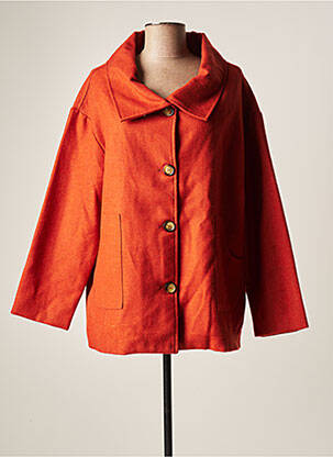 Manteau court orange AGATHE & LOUISE pour femme