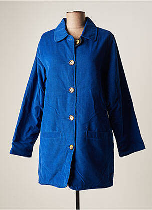 Manteau long bleu AGATHE & LOUISE pour femme