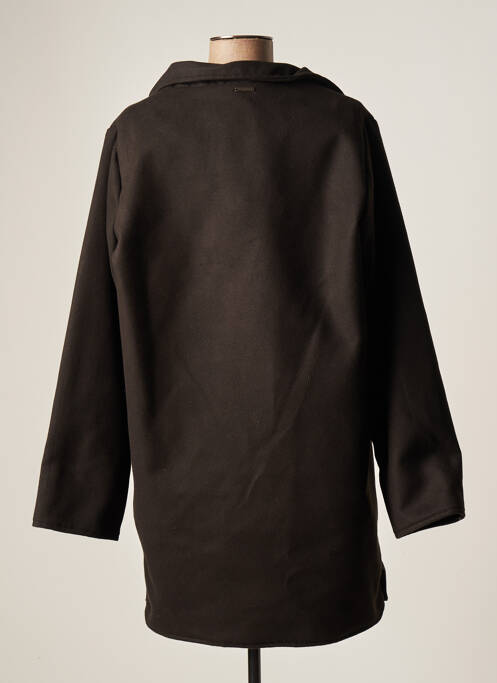 Manteau long noir AGATHE & LOUISE pour femme
