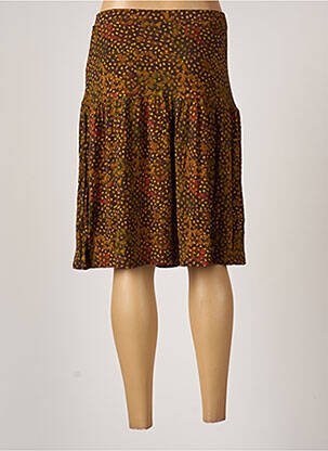 Jupe mi-longue taille haute marron AGATHE & LOUISE femme