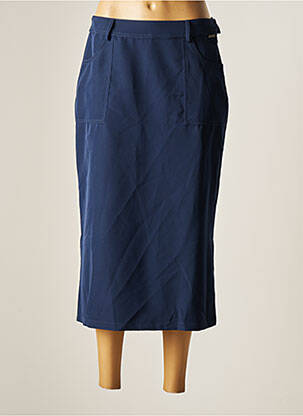 Jupe longue coupe droite bleu AGATHE & LOUISE femme