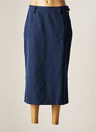 Jupe longue coupe droite bleu AGATHE & LOUISE femme