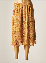 Jupe mi-longue taille haute jaune AGATHE & LOUISE femme