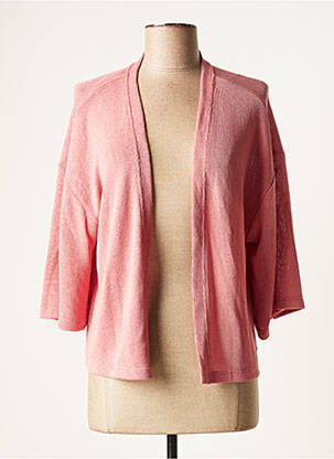 Gilet manches longues manches 3/4 rose GARCIA femme