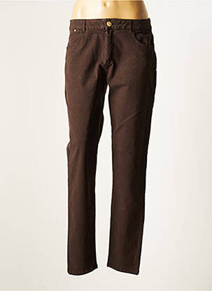 Pantalon slim stretch taille normale marron LOLA ESPELETA femme