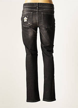 Jeans coupe slim broderie rivets taille normale gris DOLCEZZA femme