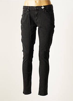 Jeans coupe slim broderie rivets taille normale noir GARCIA femme
