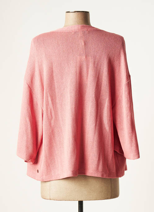 Gilet manches longues rose GARCIA pour femme