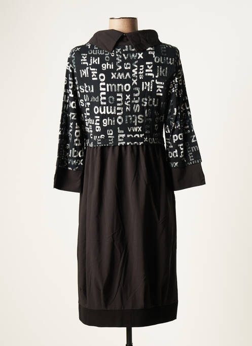 Robe mi-longue noir DOLCEZZA pour femme