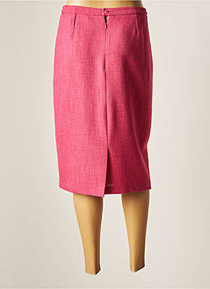 Jupe mi-longue coupe droite rose VICKIE & MAN femme