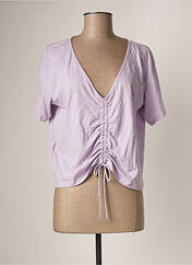T-shirt violet MANGO pour femme seconde vue