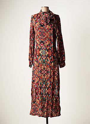 Robe longue manches longues manches longues marron DEUX. BY ELINE DE MUNCK femme