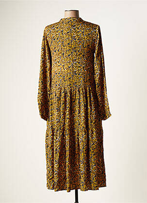 Robe mi-longue imprimé fantaisie manches longues vert LE FABULEUX MARCEL DE BRUXELLES femme