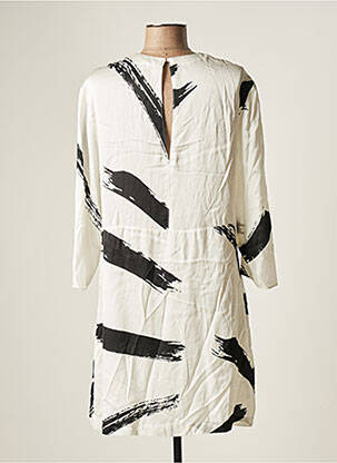 Robe courte manches longues manches longues blanc MANGO femme