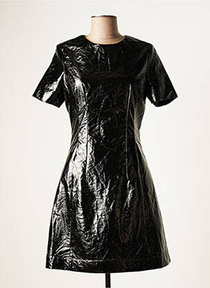 Robe mi-longue manches courtes manches courtes noir ASTRID BLACK LABEL femme