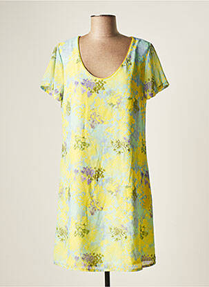 Robe courte manches courtes manches courtes vert BELLITA femme