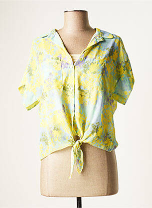 Chemisier poches poitrine manches courtes vert BELLITA femme
