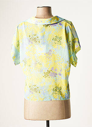 Chemisier poches poitrine manches courtes vert BELLITA femme