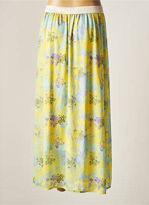 Jupe longue imprimé fantaisie jaune BELLITA femme